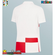 Camisa de Futebol Croácia Equipamento Principal Mulheres Europeu 2024 Manga Curta